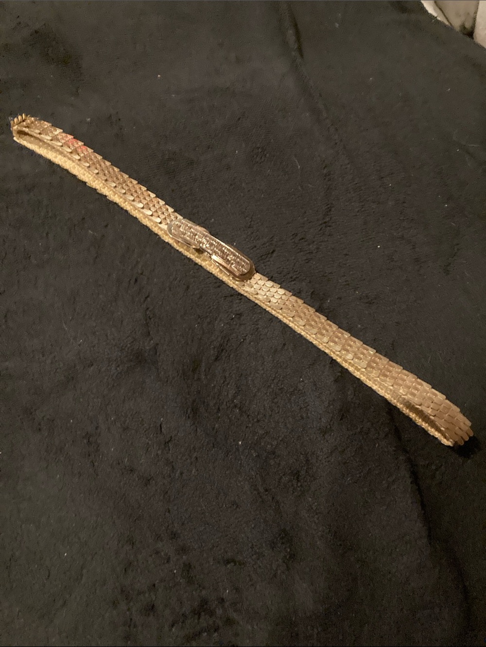Gold- Tone fish scale stretch vintage 1970’s